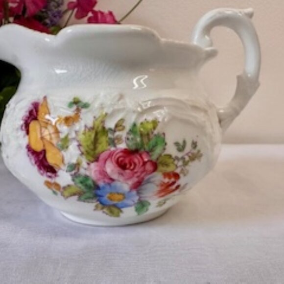 Vintage Coalport Severs Embossed Creamer – Made in England Floral Jug - Picture 2 of 7